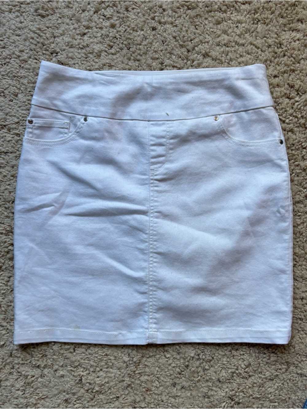 White Cotton and Polyester Skirt
